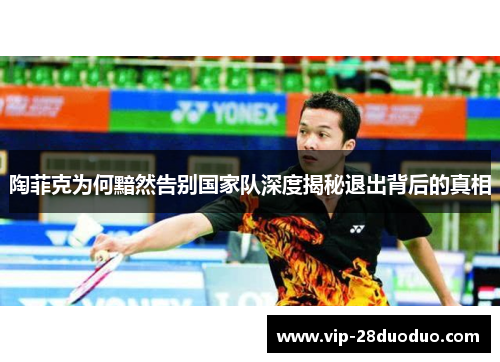 陶菲克为何黯然告别国家队深度揭秘退出背后的真相